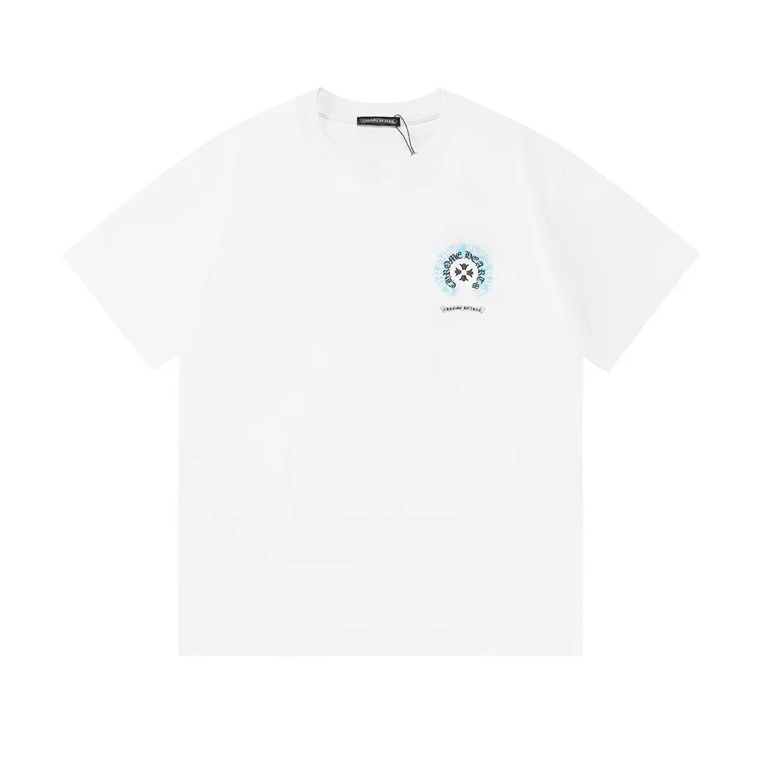 P150 Chrome Hearts 2026 official website new style Sanskrit letter logo on the front and back, same style for men and women, short-sleeved T-shirt ·Customized 300g 100% double yarn pure cotton fabric ·Dyeing 32 counts double-strand thread ·Collar label, hangtag, main mark and three labels complete Color: White Size: XS S M L